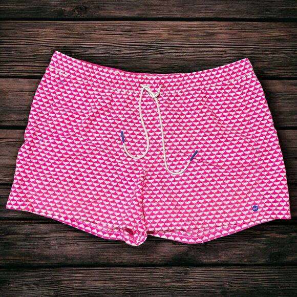 Vineyard Vines Women’s Bright Pink Whale Tail Performance Shorts M - Picture 1 of 9